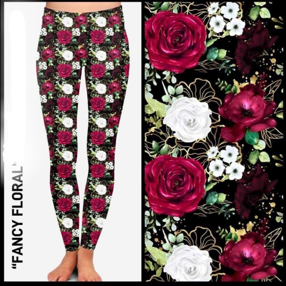 Tween Fancy  Floral  Leggings
